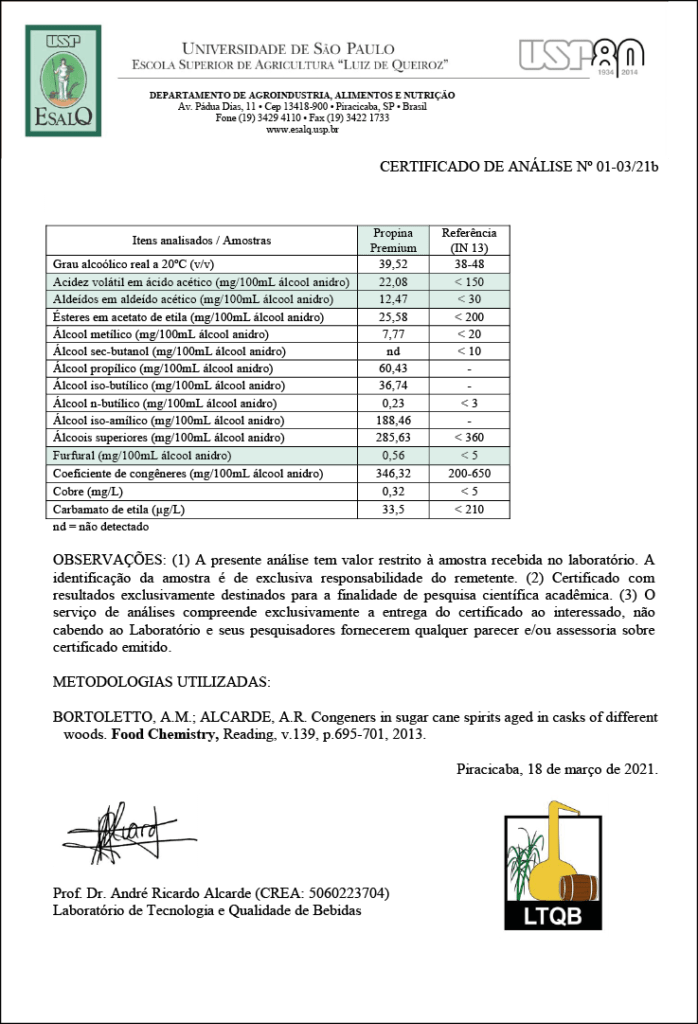 CERTIFICADO USP PREMIUM